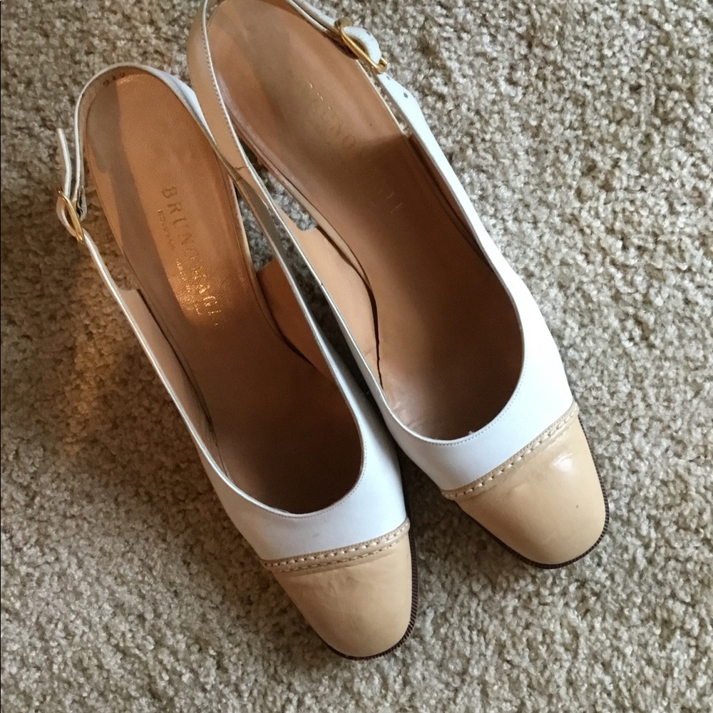Bruno Magli Italian Two-tone Slingback Heels